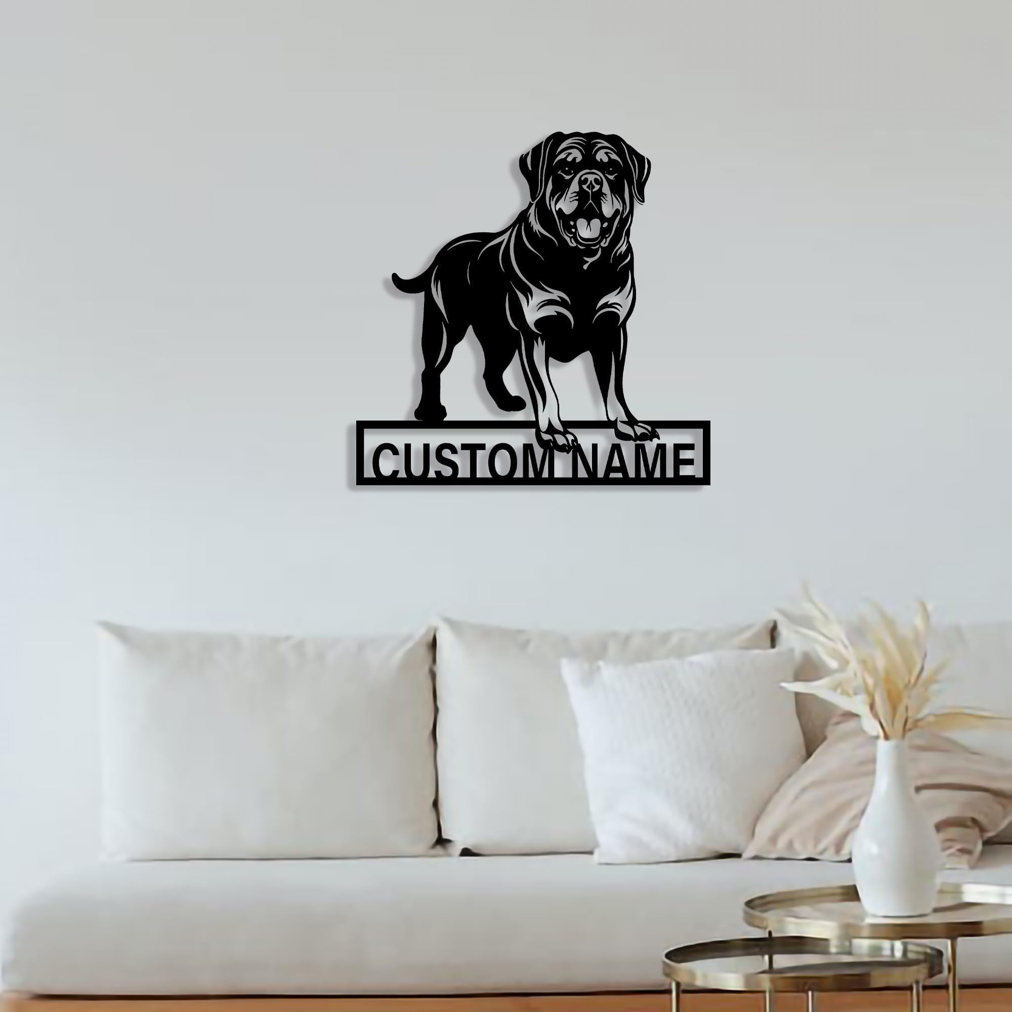 Amazon.com : Custom Rottweiler Metal Wall Art, Personalized Dog